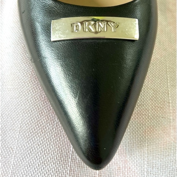 DKNY Black Size 8 Leather Pumps Pointed Toe Formal 3” Heel Height NEW - Picture 13 of 14